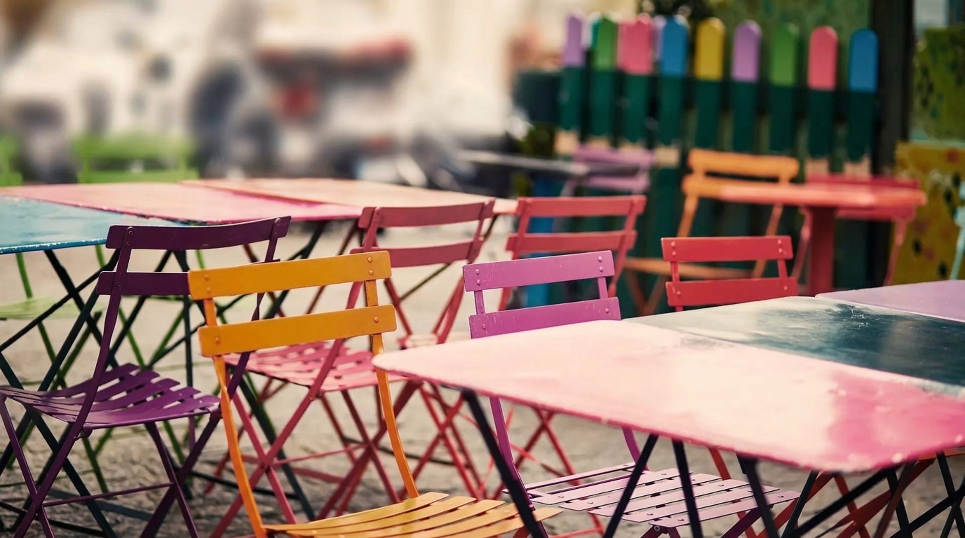 The colorful patio on FL-7